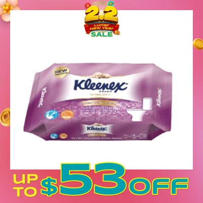 KLEENEX Ultra Soft Wet Toilet Tissues Flushable Wipes 40s