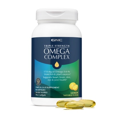 GNC - Triple Strength Omega Complex Softgel Lemon 90s