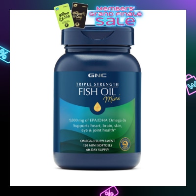 GNC Triple Strength Fish Oil Mini Softgel 120s