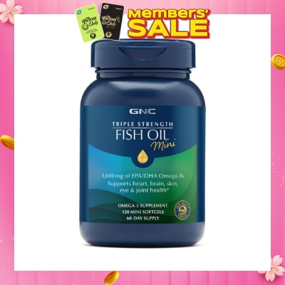 GNC Triple Strength Fish Oil Mini Softgel 120s