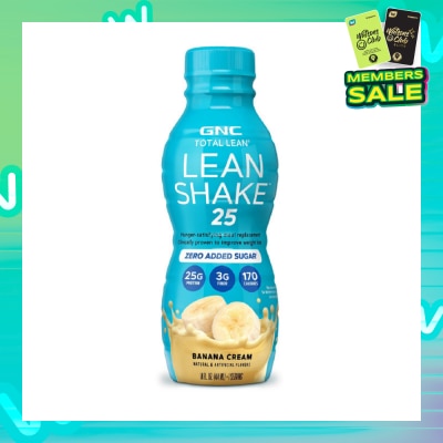 GNC Total Lean® Shake 25 Ready to Drink Zero Added Sugar Banana Cream 414ml