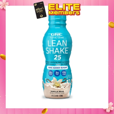 GNC Total Lean Shake 25 Ready to Drink Zero Added Sugar Vanilla Bean 414ml