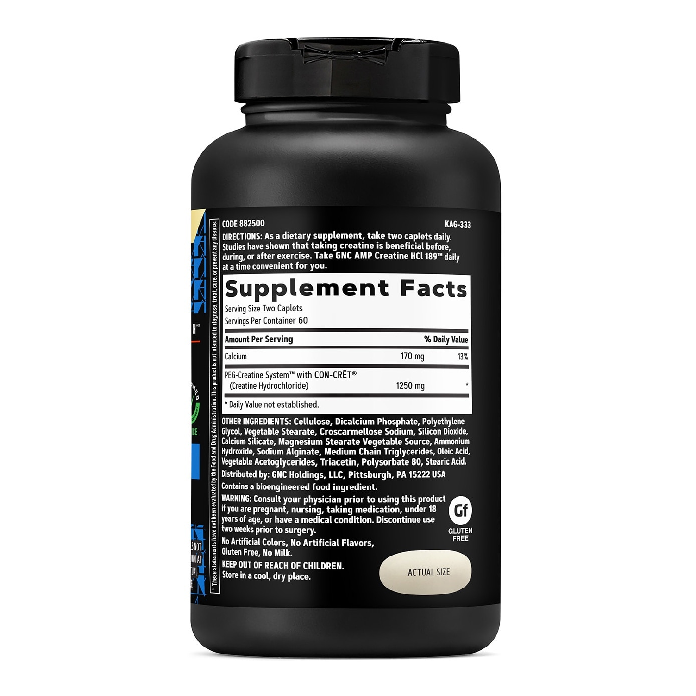 AMP Creatine HCl 189 1250mg Caplet 120s