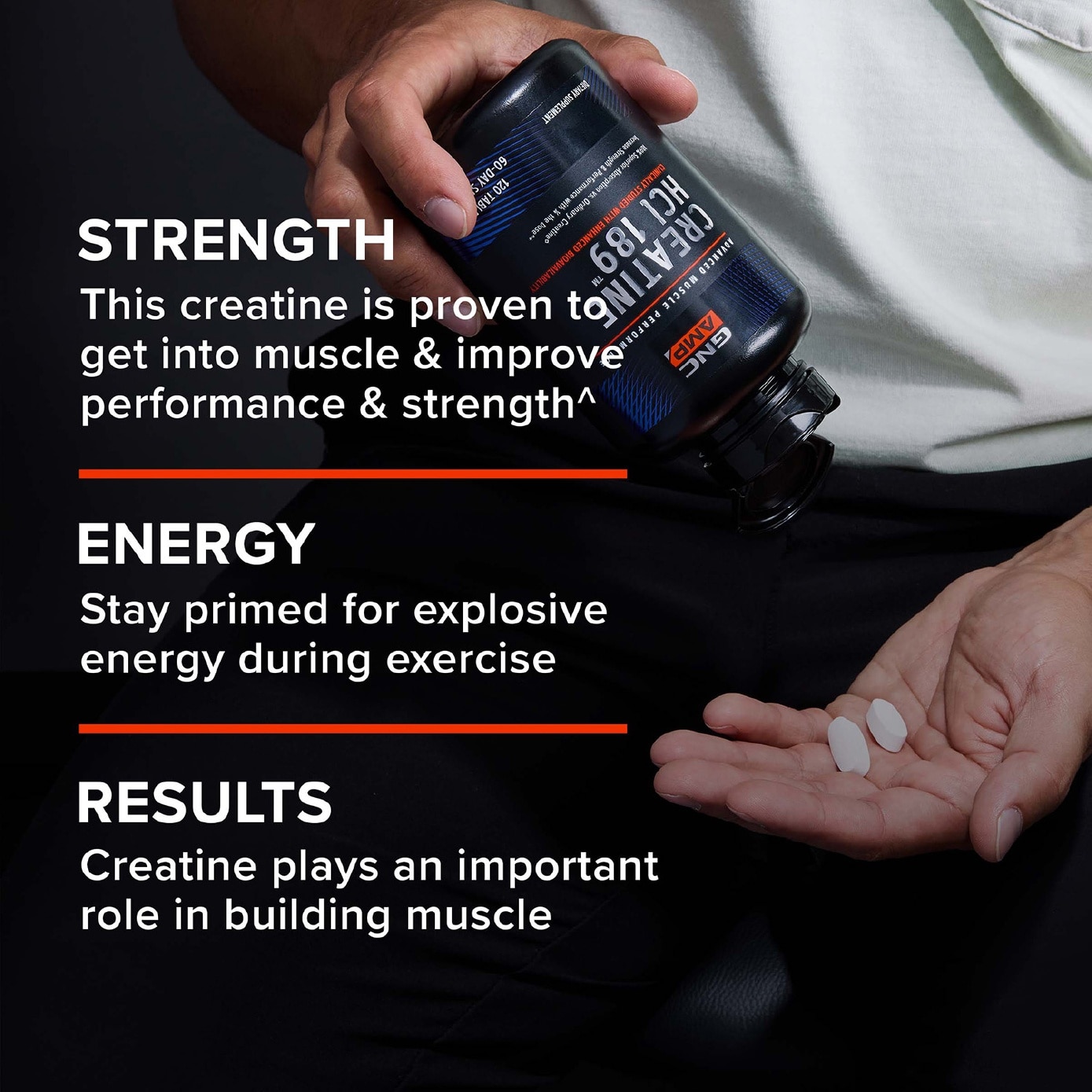 AMP Creatine HCl 189 1250mg Caplet 120s