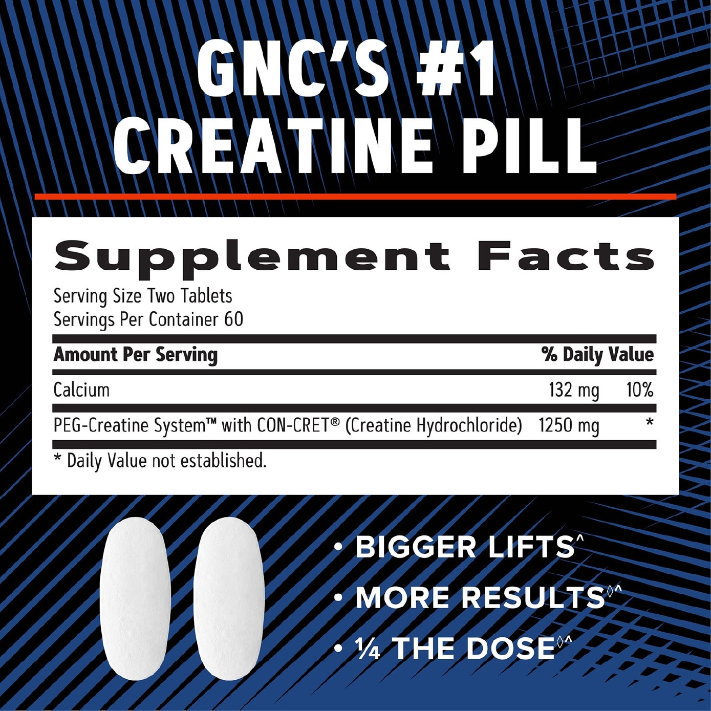 AMP Creatine HCl 189 1250mg Caplet 120s
