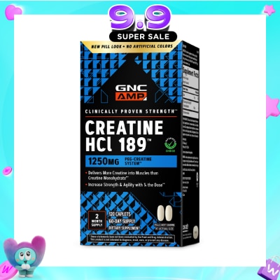 GNC - AMP Creatine HCl 189 1250mg Caplet 120s image