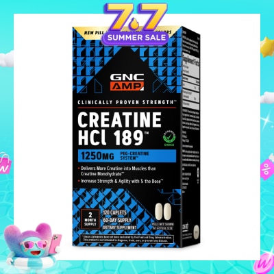 GNC - AMP Creatine HCl 189 1250mg Caplet 120s