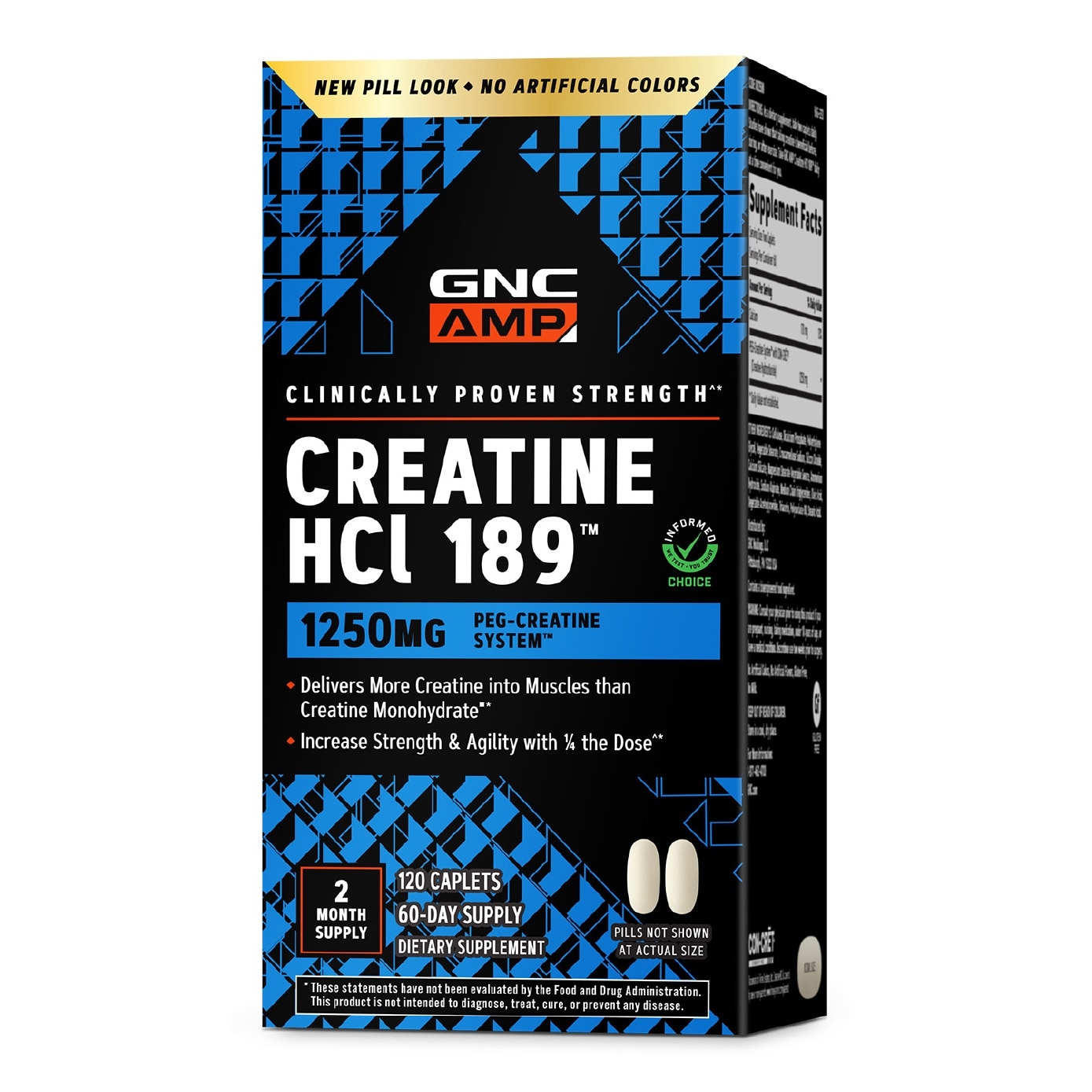 AMP Creatine HCl 189 1250mg Caplet 120s