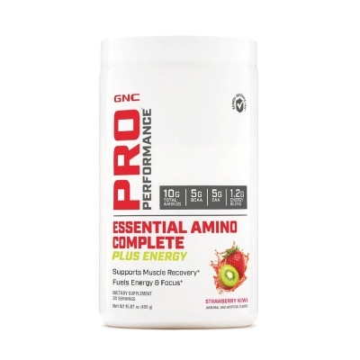 GNC Pro Performance® Essential Amino Complete Plus Energy Strawberry Kiwi 450g