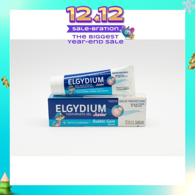 ELGYDIUM Junior Bubble Gum Toothpaste 50ml (Expiry: Jul`2026)