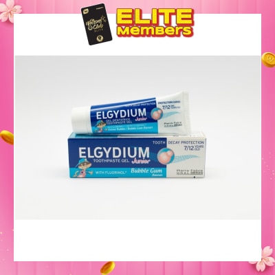 ELGYDIUM Junior Bubble Gum Toothpaste 50ml&nbsp;(Expiry: Jul`2026)