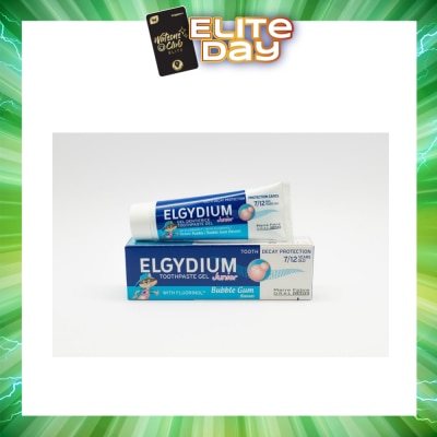 ELGYDIUM - Junior Bubble Gum Toothpaste 50ml (Expiry: Nov`2026)