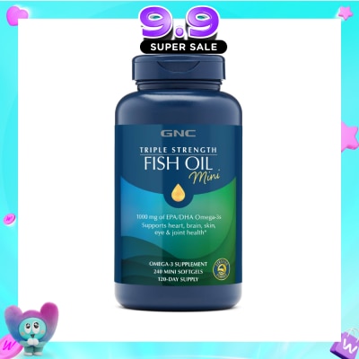 GNC - Triple Strength Fish Oil Omega-3 Mini Softgel 240s image