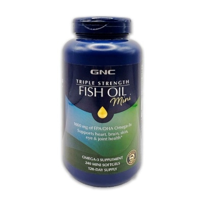 GNC Triple Strength Fish Oil Omega-3 Mini Softgel 240s