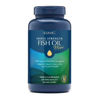 GNC Triple Strength Fish Oil Omega-3 Mini Softgel 240s