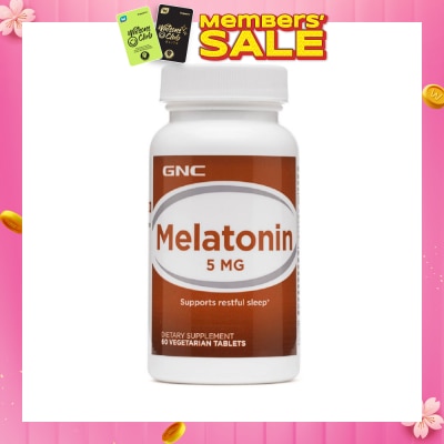 GNC Melatonin 5mg Vegetarian Tablet 60s (Expiry: Feb`2026)