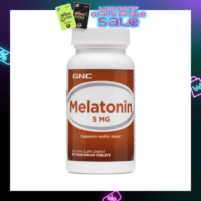 GNC Melatonin 5mg Vegetarian Tablet 60s (Expiry: Feb`2026)