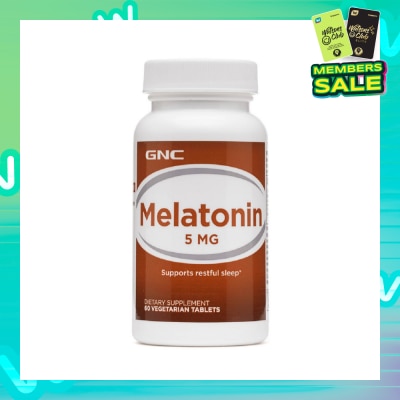 GNC Melatonin 5mg Vegetarian Tablet 60s (Expiry: Feb`2026)
