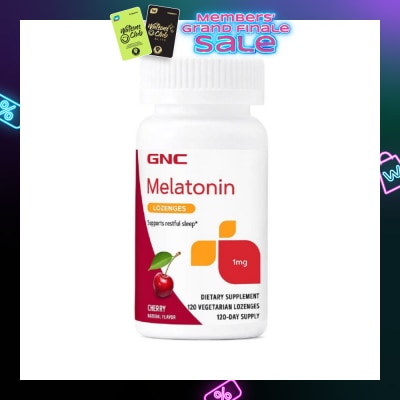 GNC Melatonin Lozenges 1mg Vegetarian Cherry 120s (Expiry: Jan`2026)