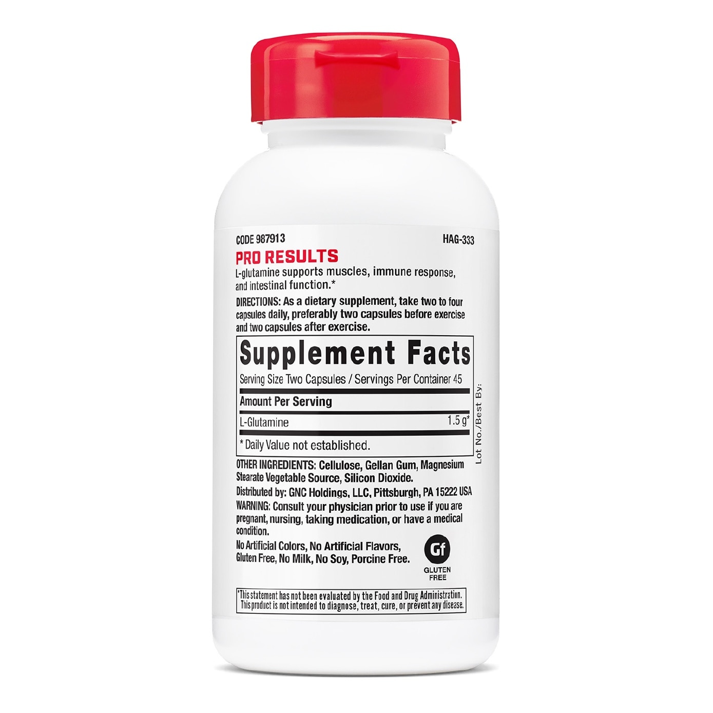 Pro Performance® L-Glutamine 1500mg Capsule 90s image