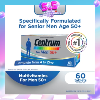 CENTRUM - For Men 50+ Tablet 60s (Expiry: Apr`2027)