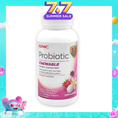 GNC - Probiotic 1.5 Billion CFUs Chewable Tablet Vanilla Berry 100s (Expiry: Apr`2027)