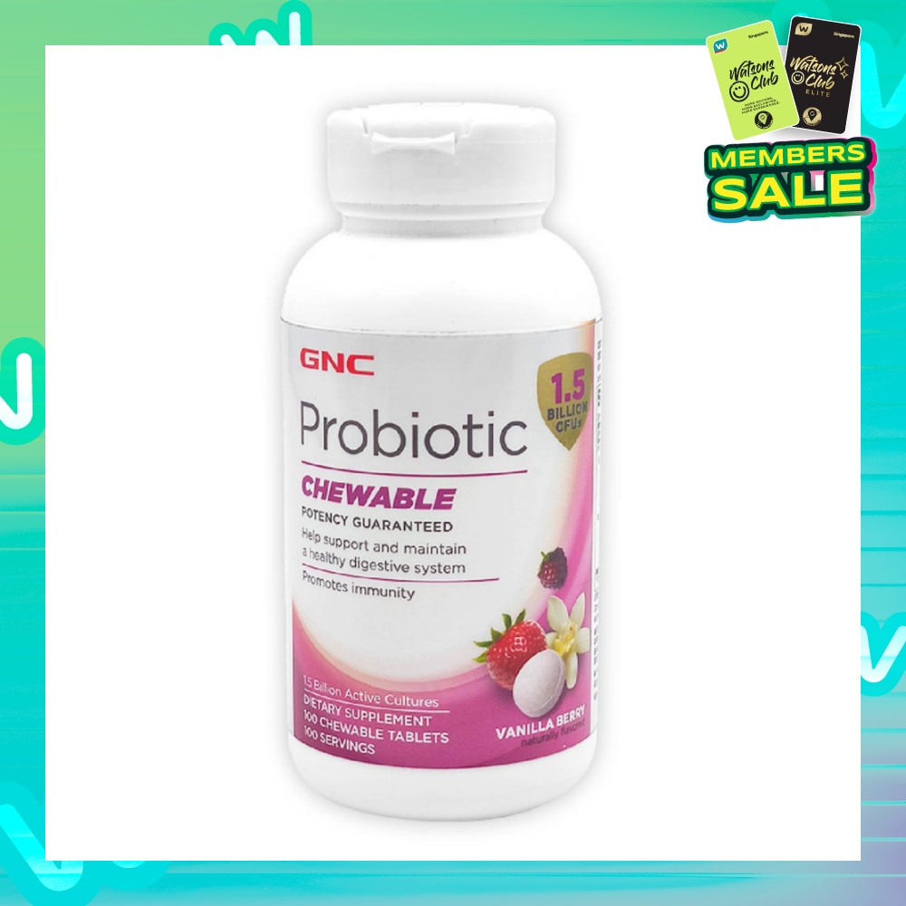 Probiotic 1.5 Billion CFUs Chewable Tablet Vanilla Berry 100s