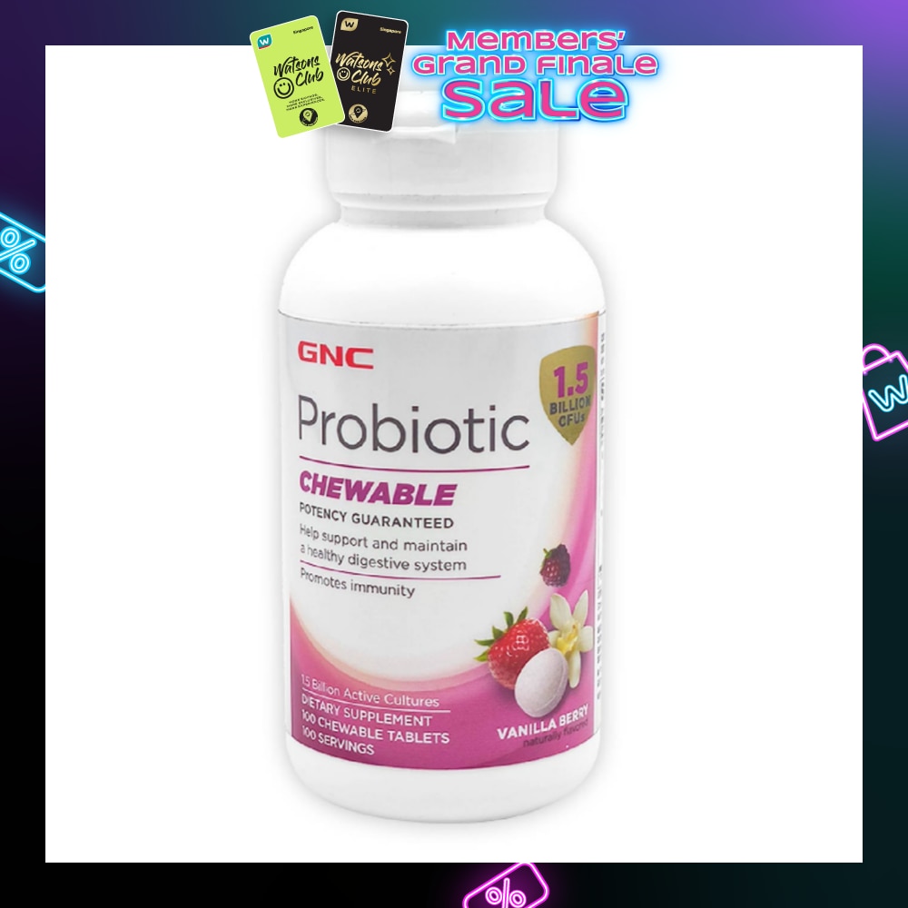 Probiotic 1.5 Billion CFUs Chewable Tablet Vanilla Berry 100s (Expiry: Aug`2026)
