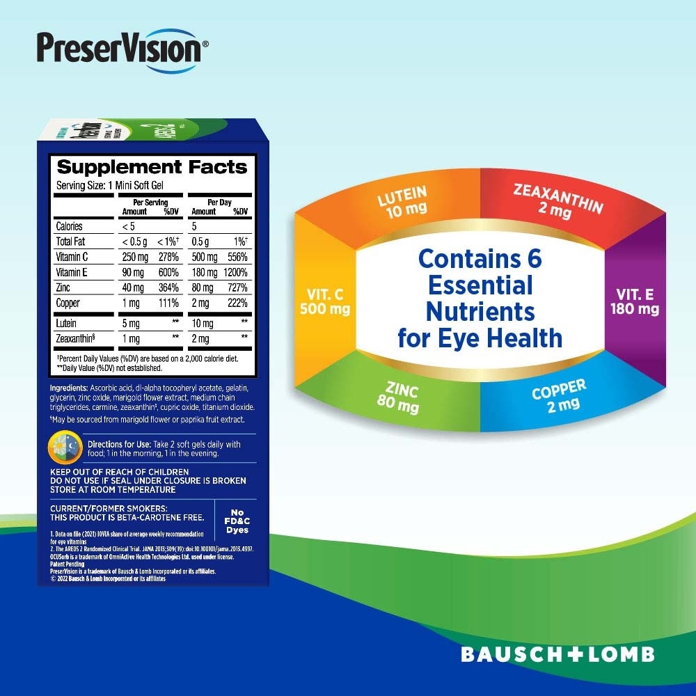 PreserVision AREDS 2 Mini Soft Gel (For Age-Related Eye Concerns) 60s