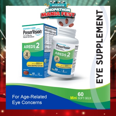BAUSCH + LOMB - PreserVision AREDS 2 Mini Soft Gel (For Age-Related Eye Concerns) 60s