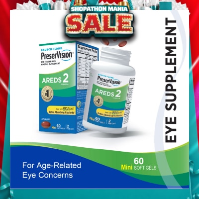 BAUSCH + LOMB - PreserVision AREDS 2 Mini Soft Gel (For Age-Related Eye Concerns) 60s