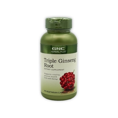 GNC Herbal Plus® Triple Ginseng Root Vegeterian Capsule 90s