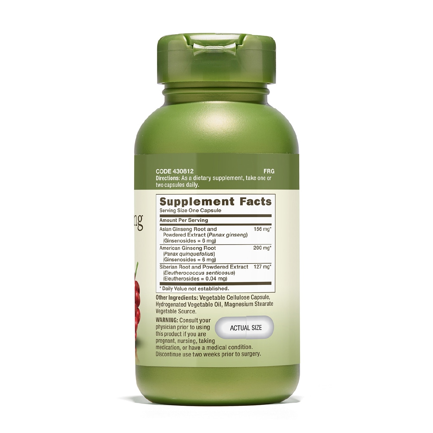 Herbal Plus Triple Ginseng Root Vegeterian Capsule 90s