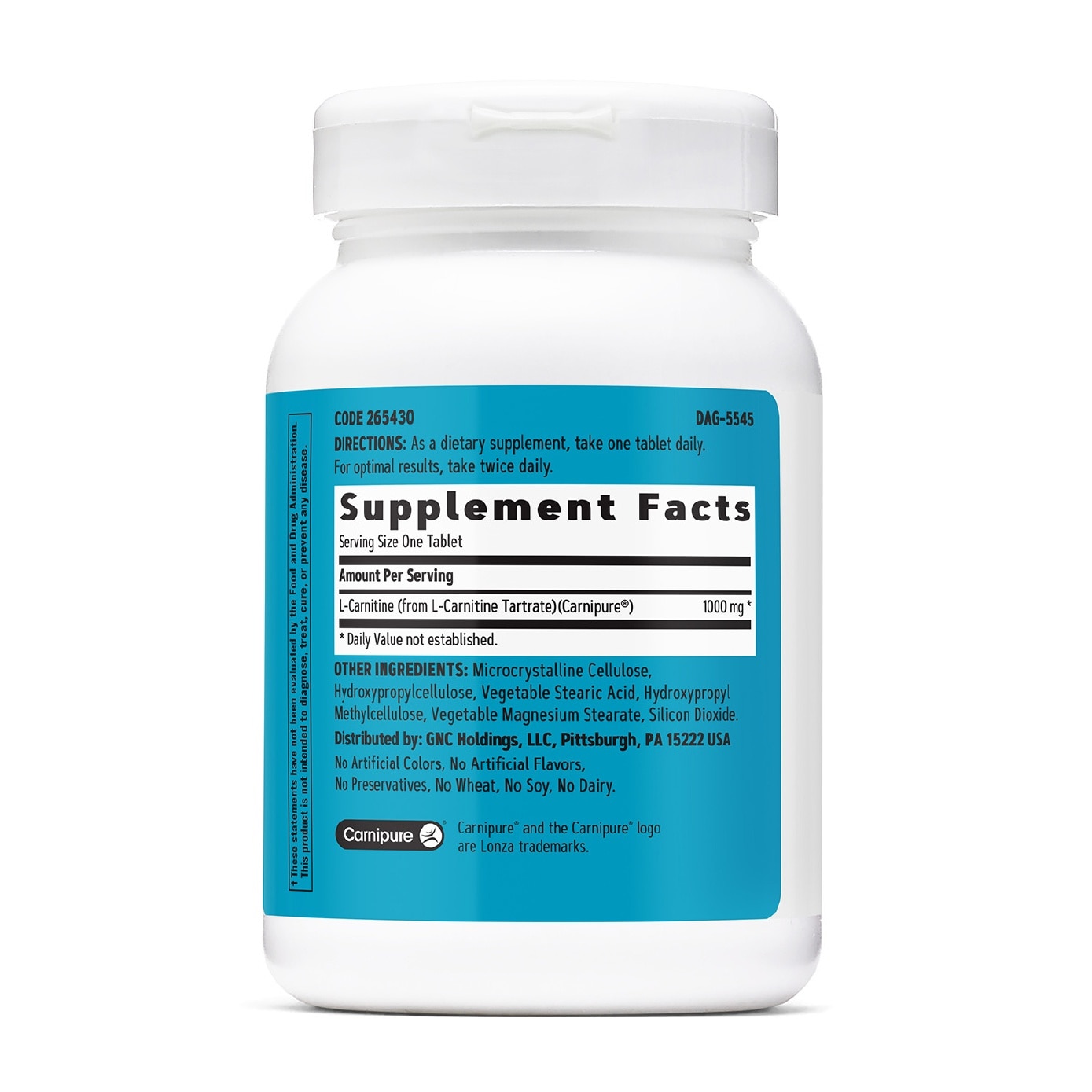 gnc l carnitine 1000 mg Total Lean® L-Carnitine Tablets 1000mg Tablet 60s | Vitamins & Supplements Nebulized liposomal co-delivery of Key Nutrients_Acerola Please Select: Box Only/ Push Set:1200mg (Push Set w/ Vit C)