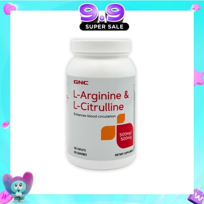 GNC - L-Arginine 500mg & L-Citrulline 500mg Caplet 120s image