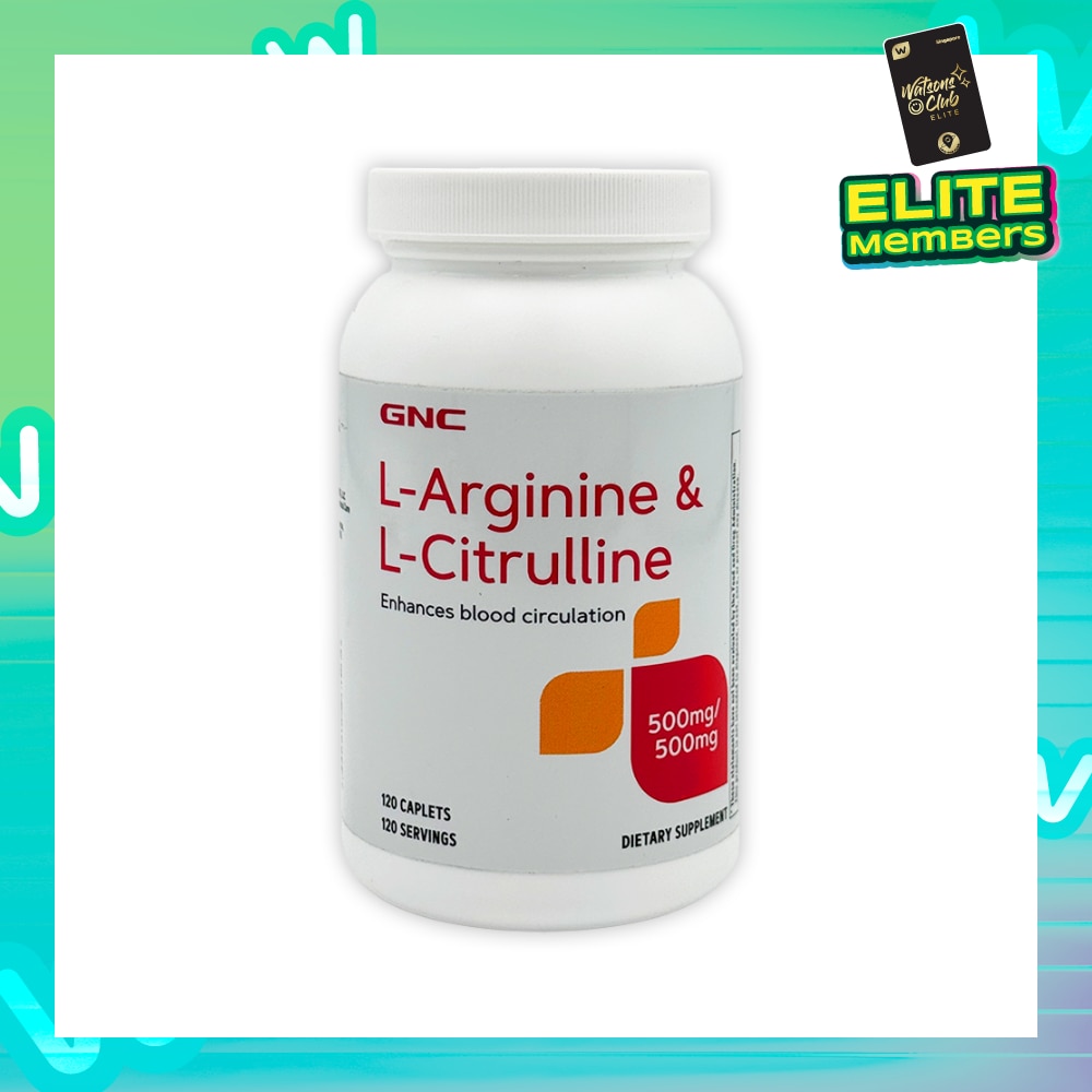 L-Arginine 500mg & L-Citrulline 500mg Caplet 120s