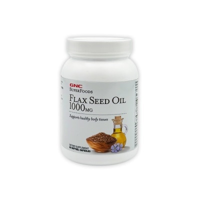 GNC SuperFoods Flax Seed Oil 1000mg Softgel Capsule 90s