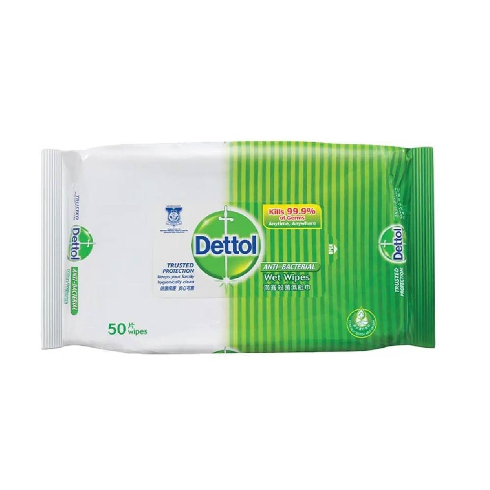 Anti-Bacterial Wet Wipes Original (Removes 99.9% Germs) 50s