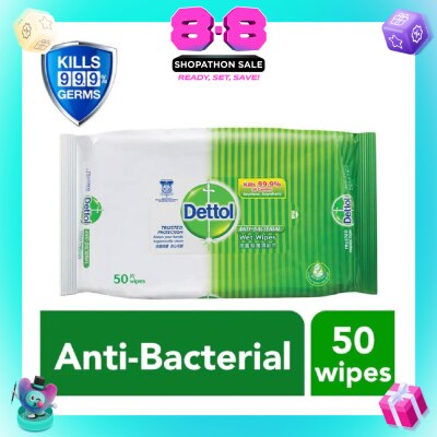 DETTOL - Anti-Bacterial Wet Wipes Original (Removes 99.9% Germs) 50s