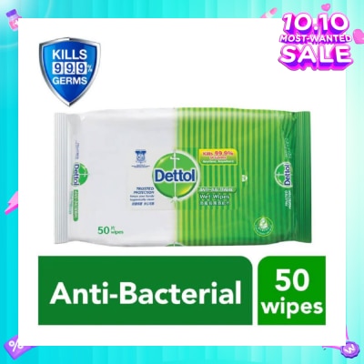 DETTOL Anti-Bacterial Wet Wipes Original (Removes 99.9% Germs) 50s