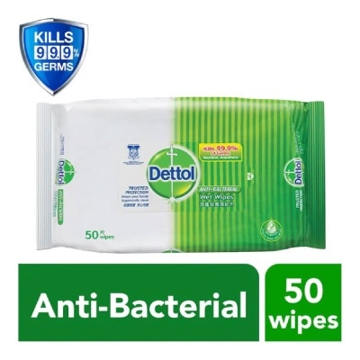 DETTOL Anti-Bacterial Wet Wipes Original (Removes 99.9% Germs) 50s