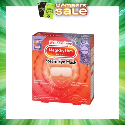 MEGRHYTHM - Self Warming Steam Eye Mask Lavender (Relieve Eye Fatigue) 5s