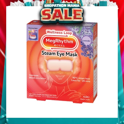MEGRHYTHM - Self Warming Steam Eye Mask Lavender (Relieve Eye Fatigue) 5s