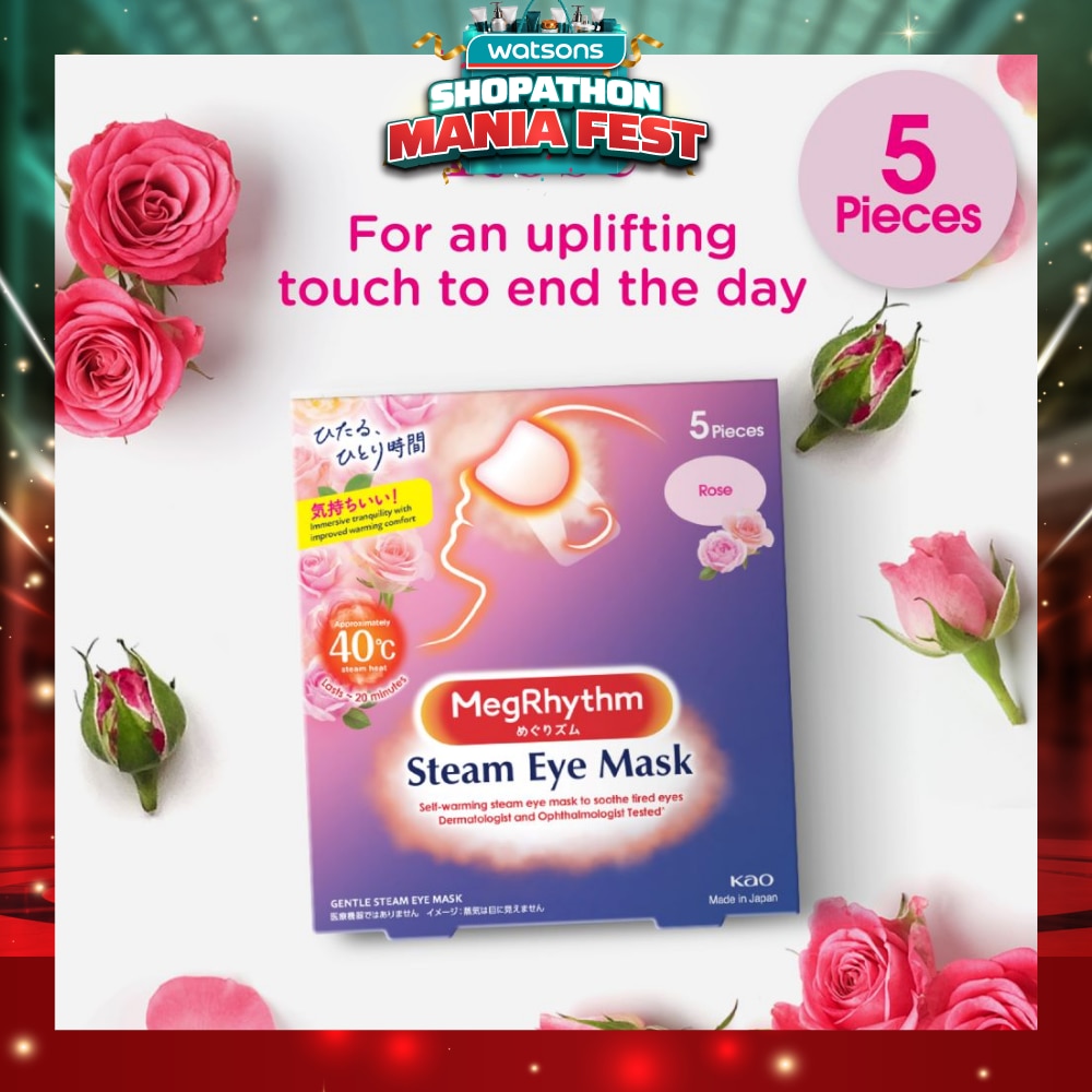 Self Warming Steam Eye Mask Rose (Relieve Eye Fatigue) 5s