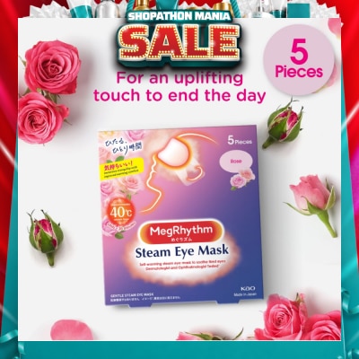 MEGRHYTHM - Self Warming Steam Eye Mask Rose (Relieve Eye Fatigue) 5s