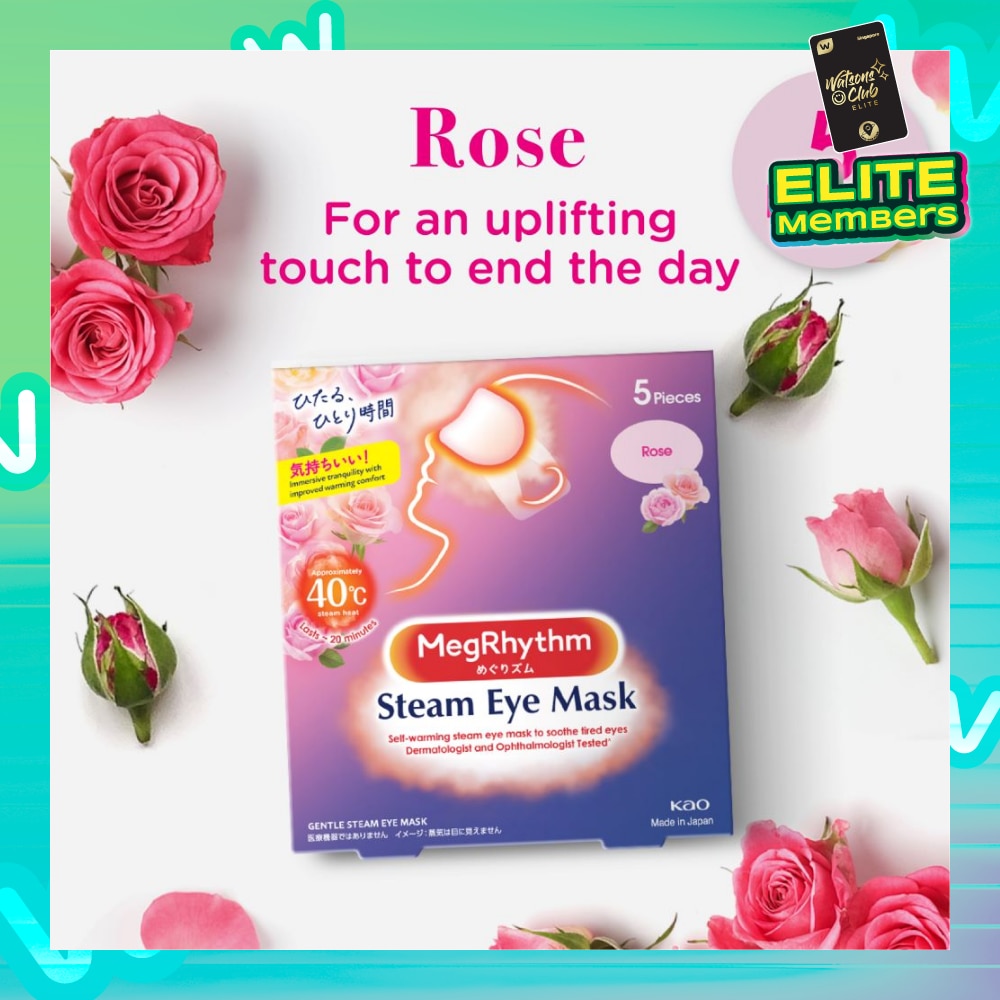 Self Warming Steam Eye Mask Rose (Relieve Eye Fatigue) 5s