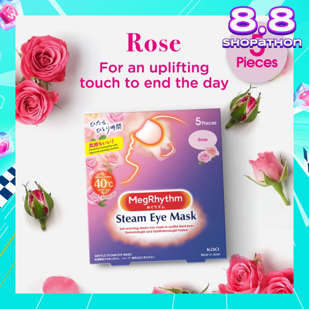 Self Warming Steam Eye Mask Rose (Relieve Eye Fatigue) 5s