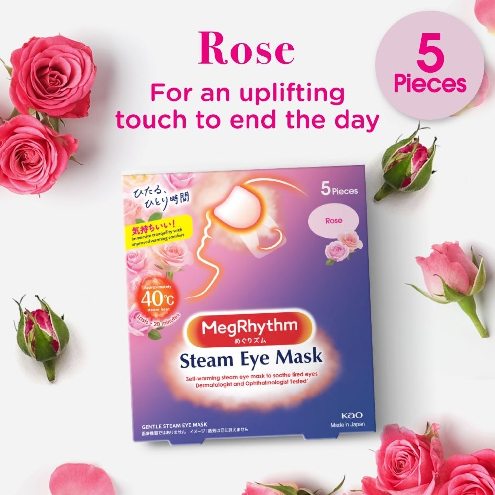 Self Warming Steam Eye Mask Rose (Relieve Eye Fatigue) 5s