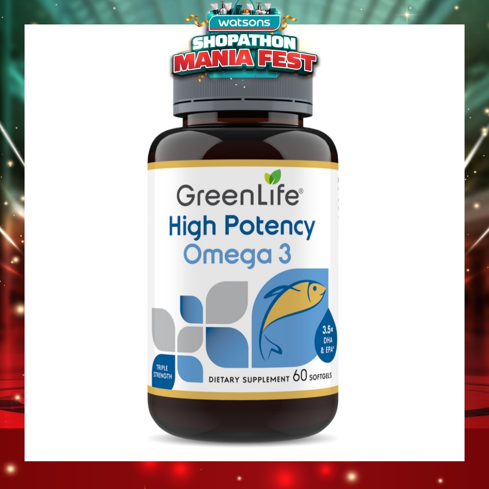 High Potency Omega 3 Dietary Supplement Softgel (To Support For Optimal Health & Wellness) 60s