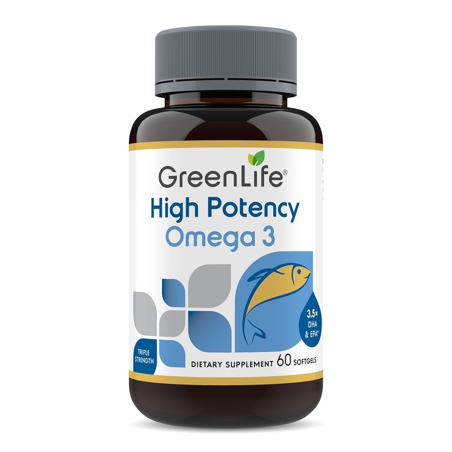 High Potency Omega 3 Dietary Supplement Softgel (To Support For Optimal Health & Wellness) 60s